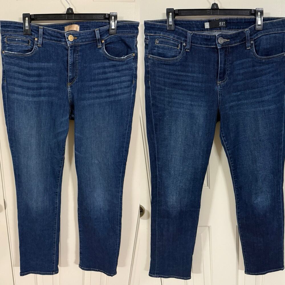Kut From The Kloth Catherine Boyfriend Jeans Lot Of 2 Size 14 Women’s